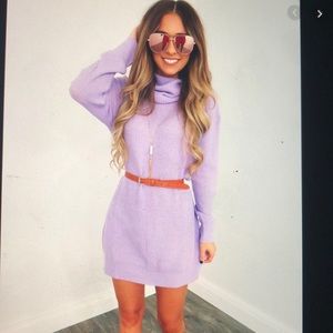 Lilac sweater dress